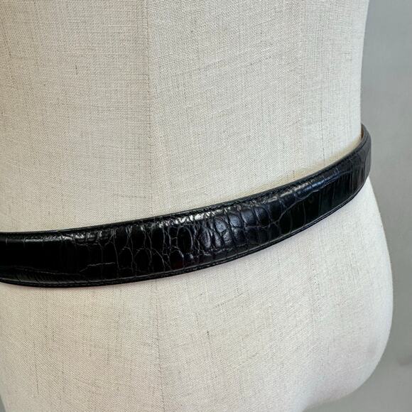 Lauren Ralph Lauren Logo Reversible Black Leather Belt Size Large/X Large - Picture 11 of 14
